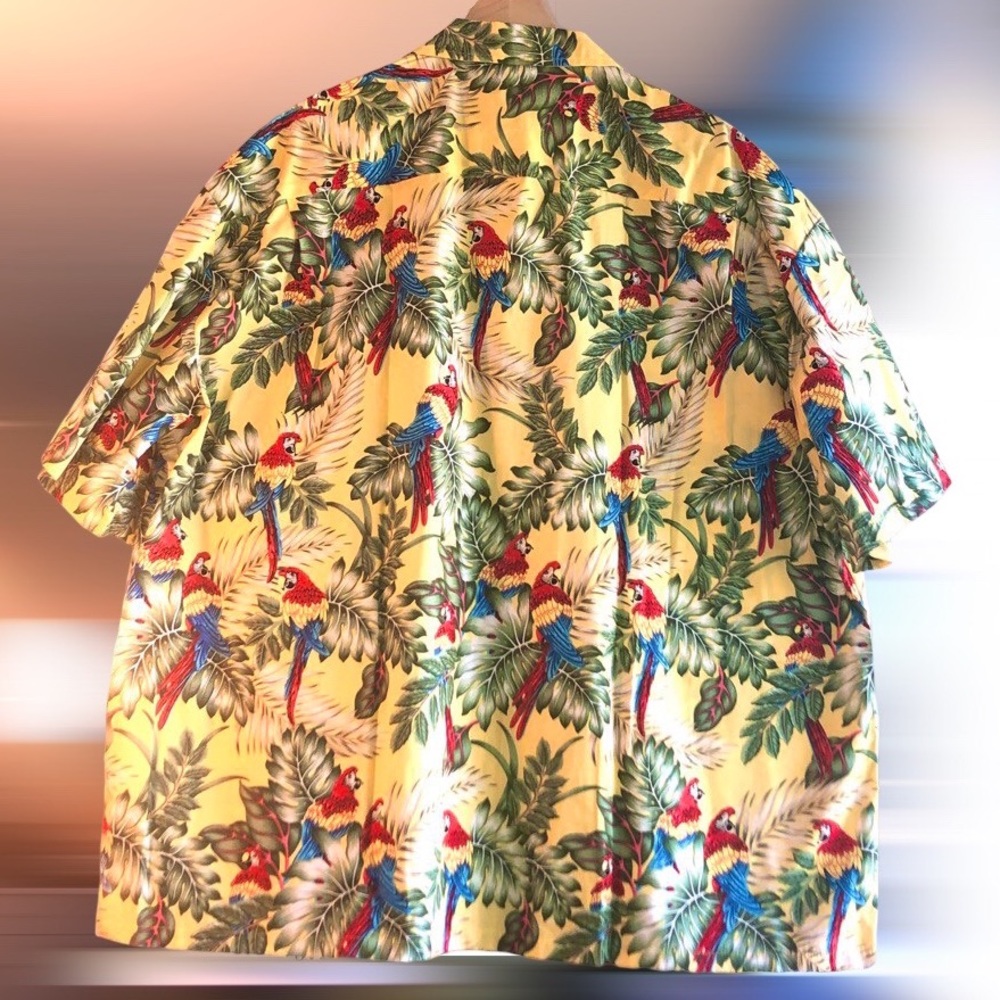 Hawaiian Monstera Button Down 100% Cotton 5XL - Picture 4 of 5